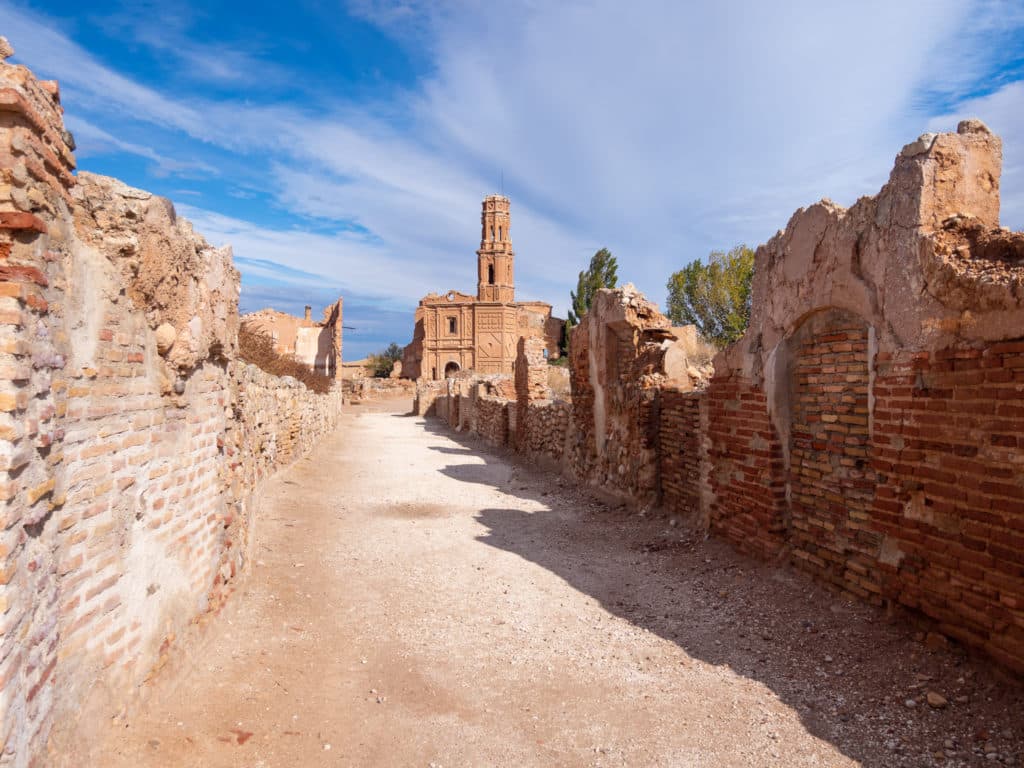 Calles abandonadas de Belchite