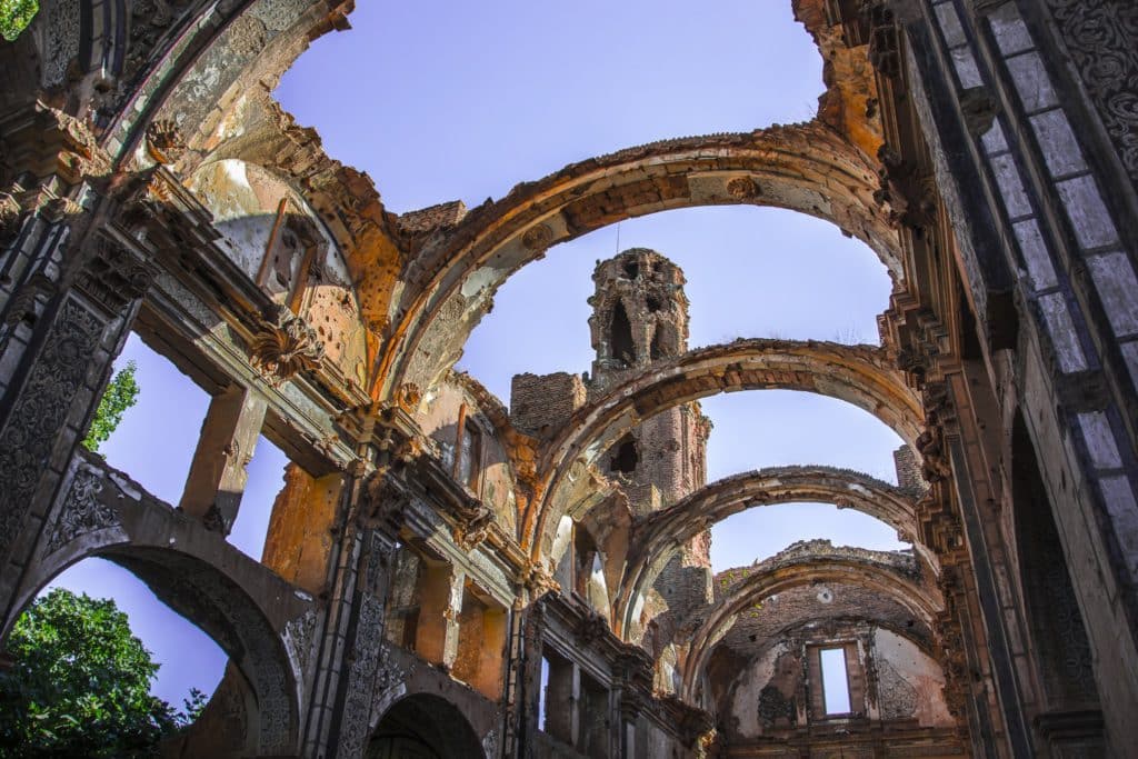 Techos en ruinas de Belchite