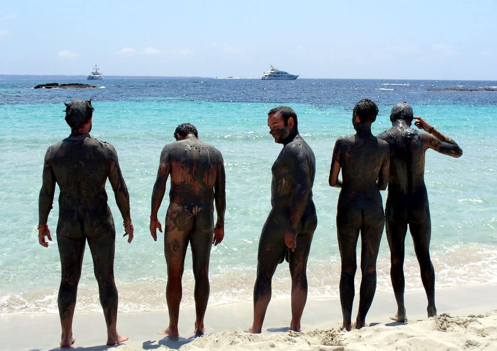 Baños de barro en Formentera