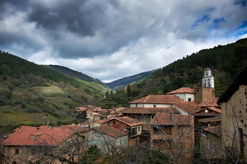 Vista panorámica de Robledillo de Gata.