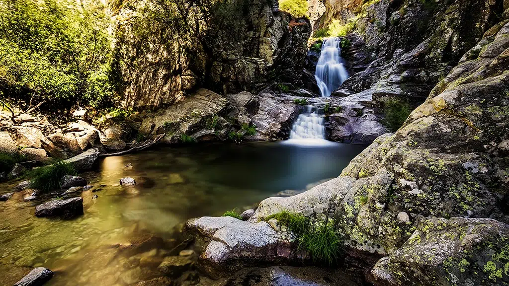 Cascada del Purgatorio en la Sierra Norte de Madrid