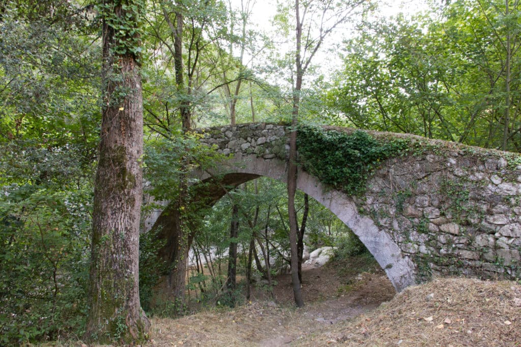 Puente de piedra, camino de Sant Aniol d'Aguja