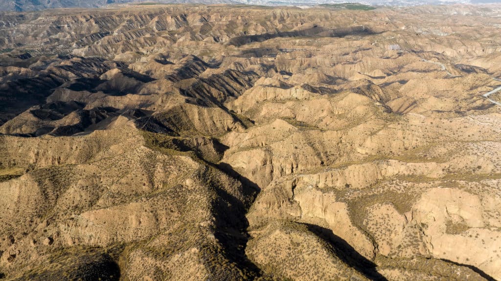 Desierto de Gorafe desde el aire