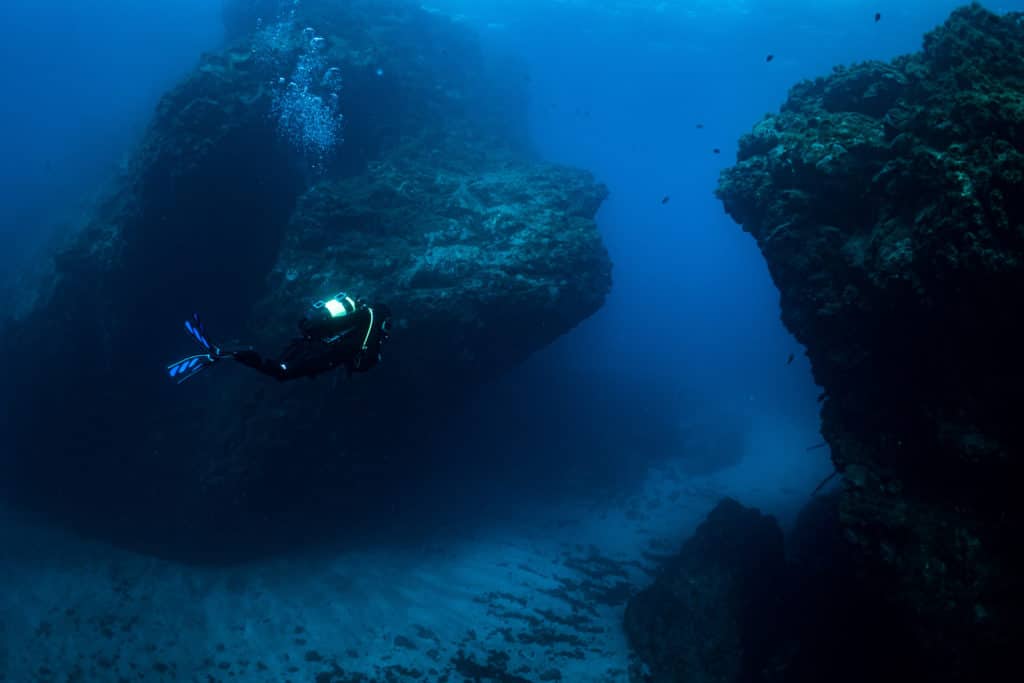 Buceadora en Tenerife. Por Mike Workman