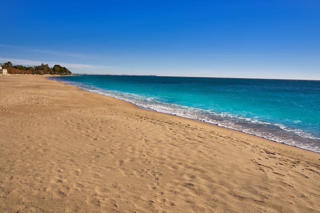 Playa Casa dels Lladres en Mont-roig del Camp. Por  lunamarina. 