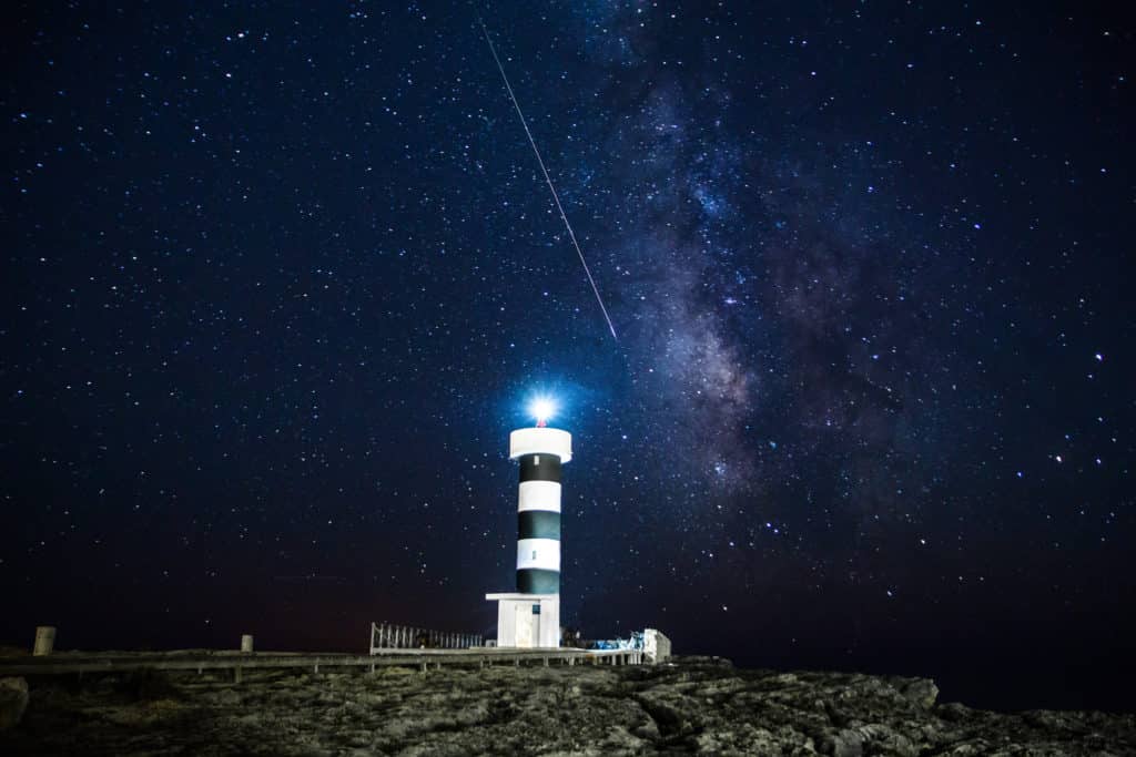 Perseidas en Colonia de Sant Jordi, Mallorca