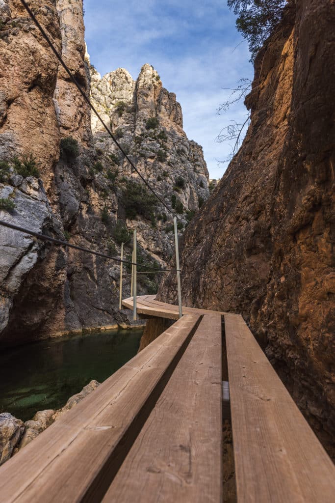 Pasarelas de Valloré en el Maestrazgo