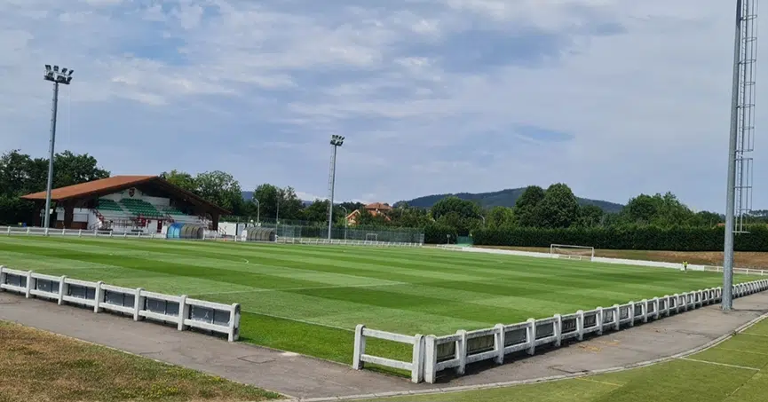 Campo de fútbol de Gazituaga, donde habitualmente juega sus partidos la SD Zamudio.