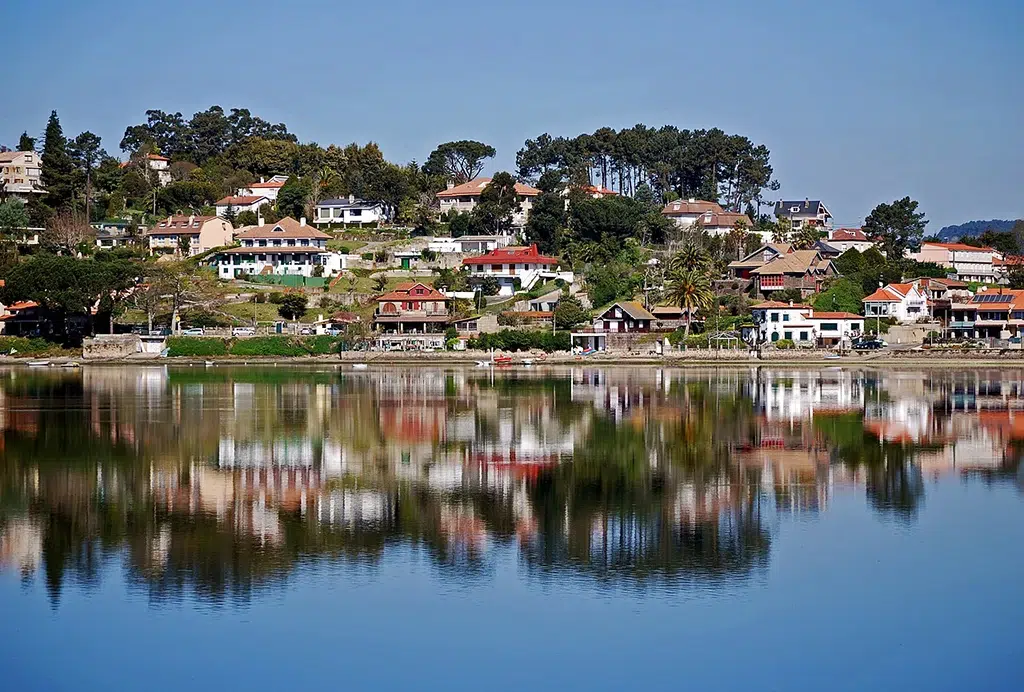 Vista de Monte Lourido (Rías Baixas). Localización del anuncio de la lotería de Navidad. 