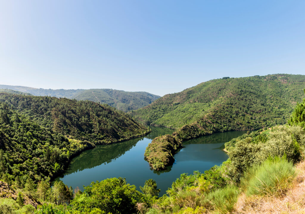 Espectacular vista del Meandro da Covela