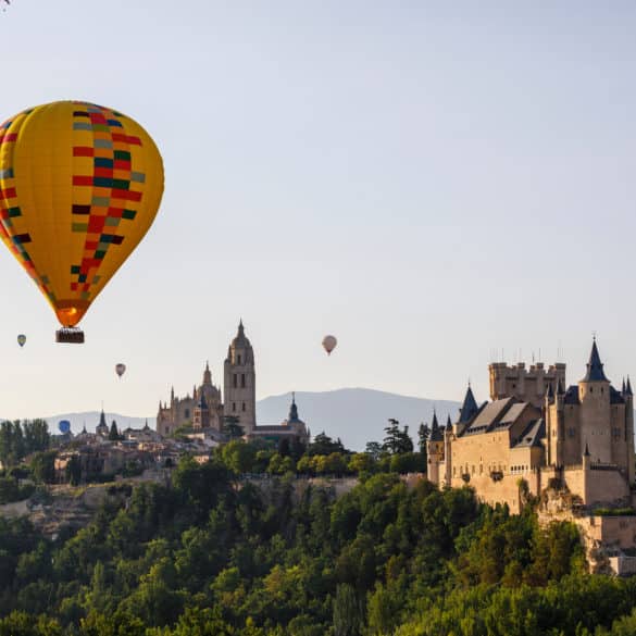 volar en globo en Segovia