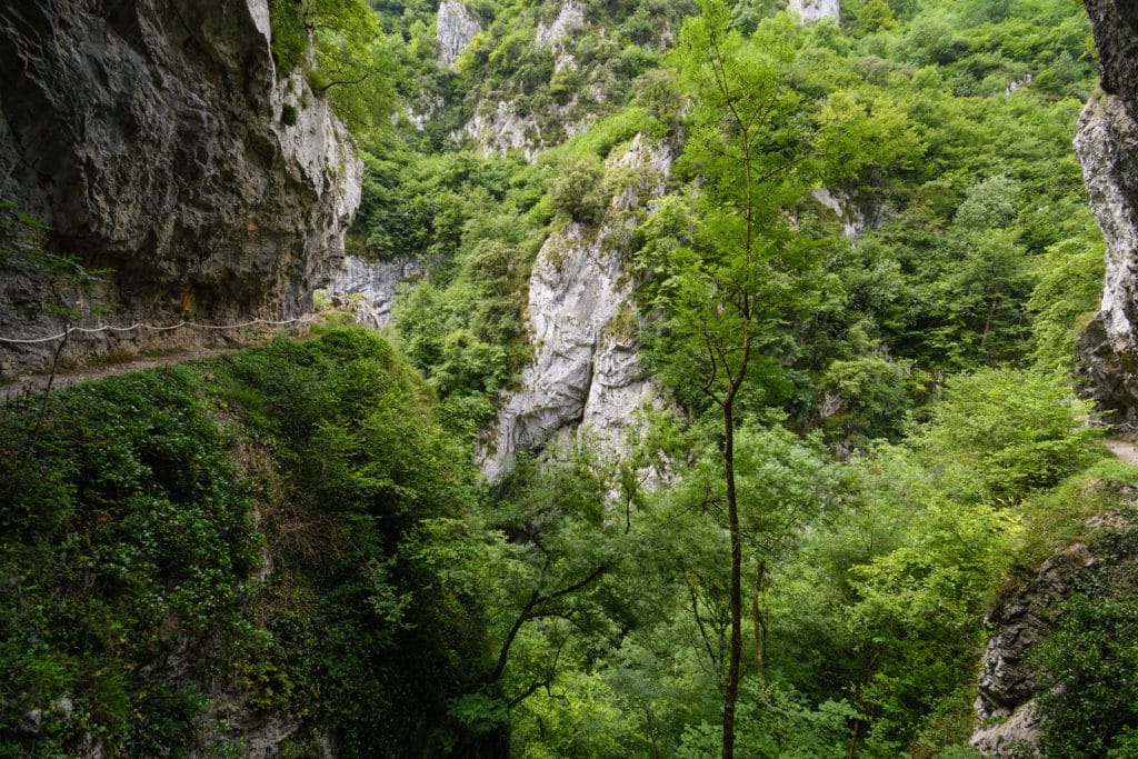 Desfiladero de las xanas en Asturias.